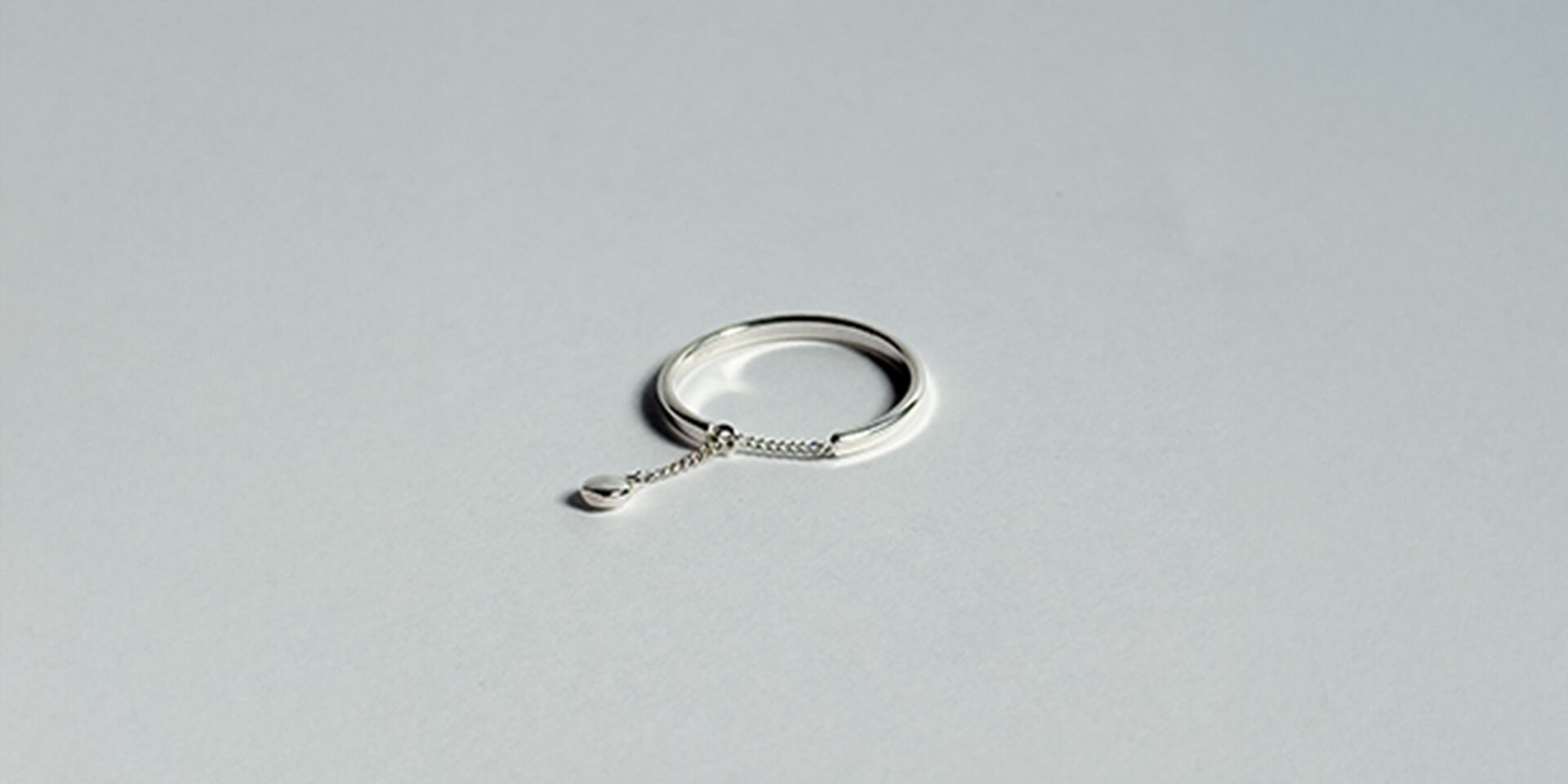 925 실버 델링 참 링 클로즈업