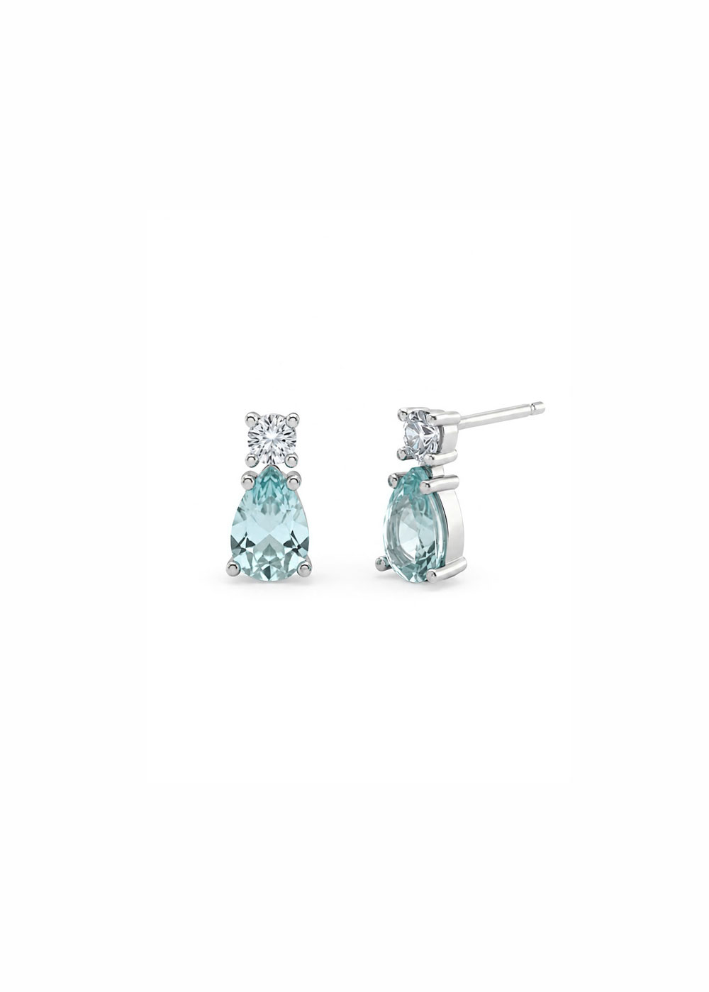 Blue Teardrop Earring 925 실버 블루 드롭 귀걸이 이미지 1