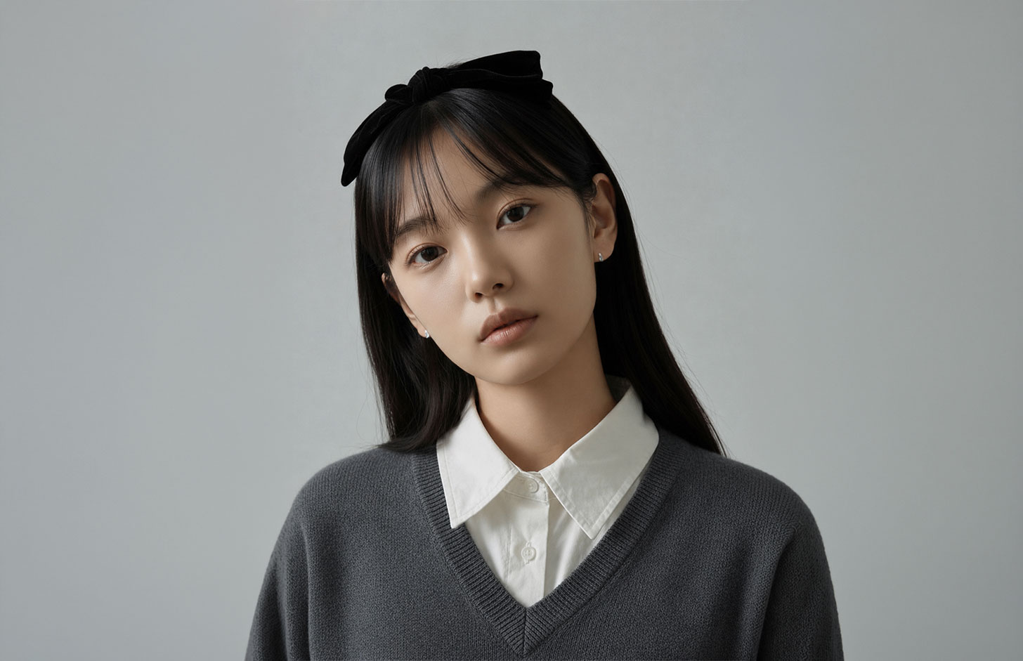 Blue Teardrop Earring 925 실버 블루 드롭 귀걸이 착용 이미지