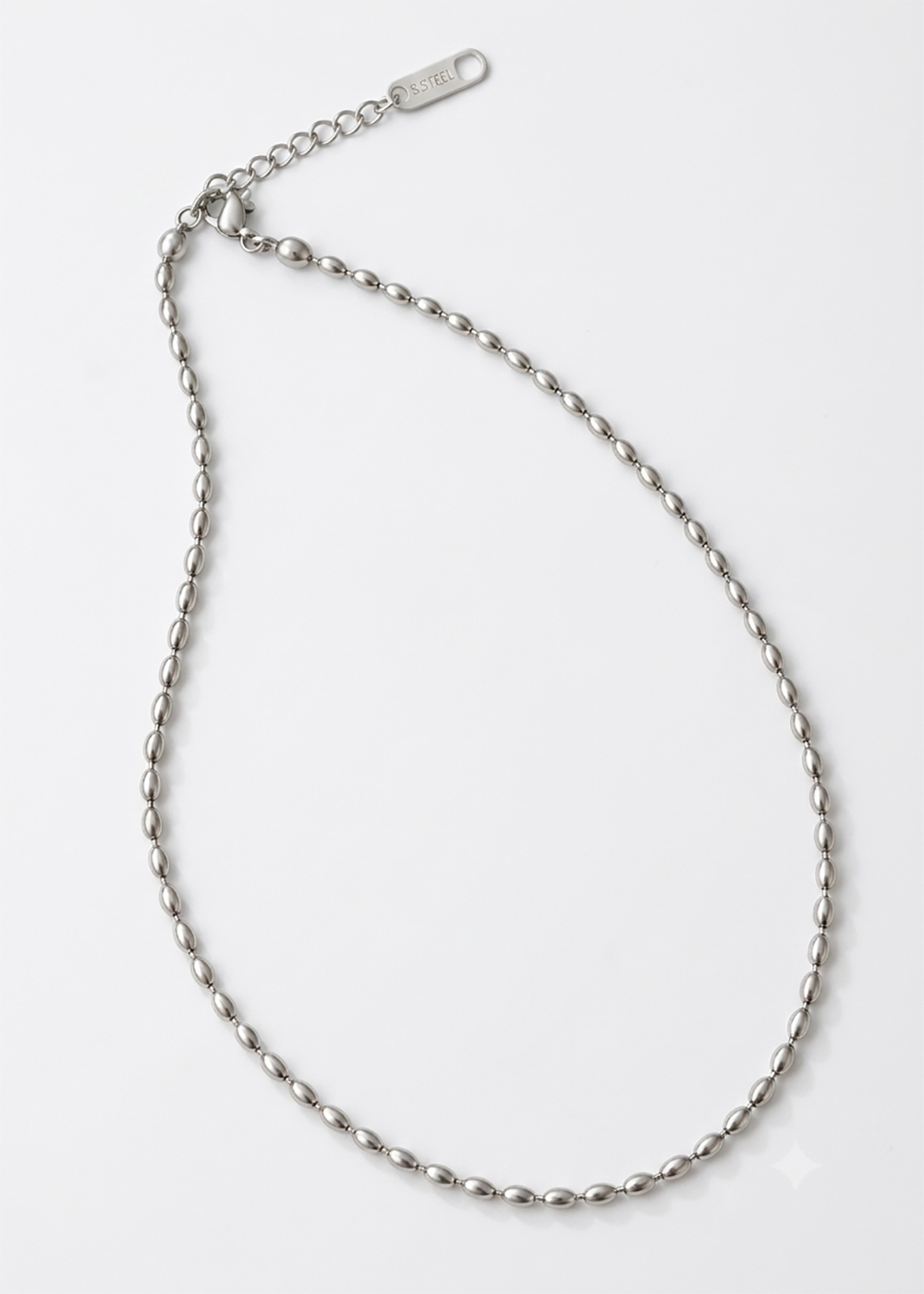 Glint Rice Chain Necklace 써지컬스틸 라이스 체인 목걸이 제품 이미지