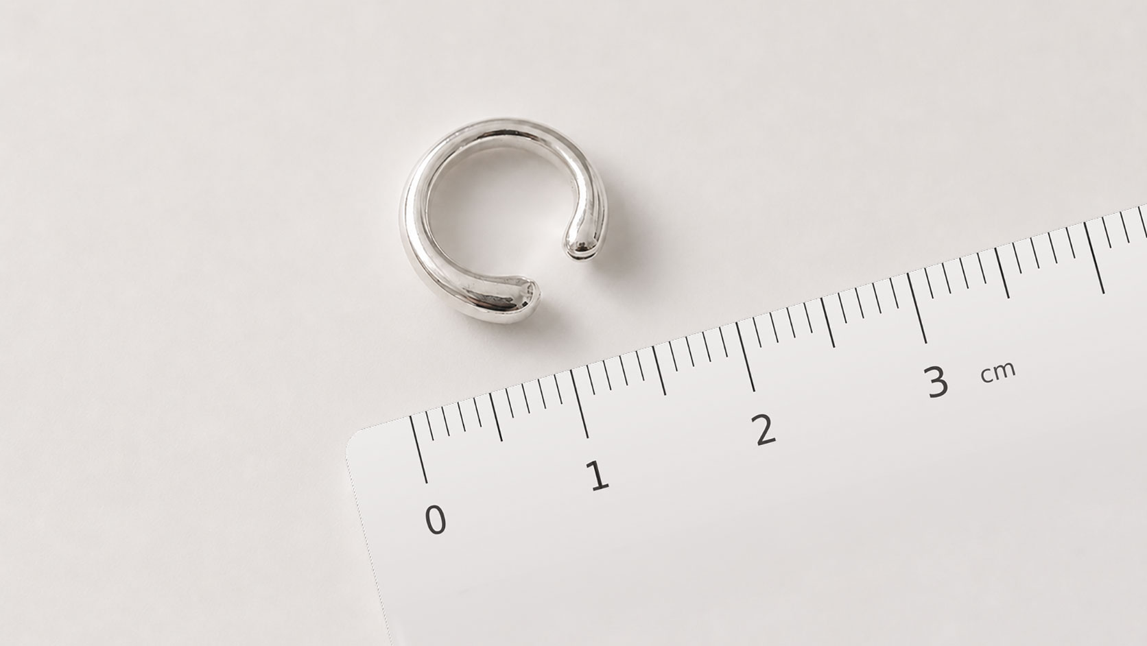 Round Layering Earcuff 약 1.2cm 오픈형 이어커프 사이즈 이미지