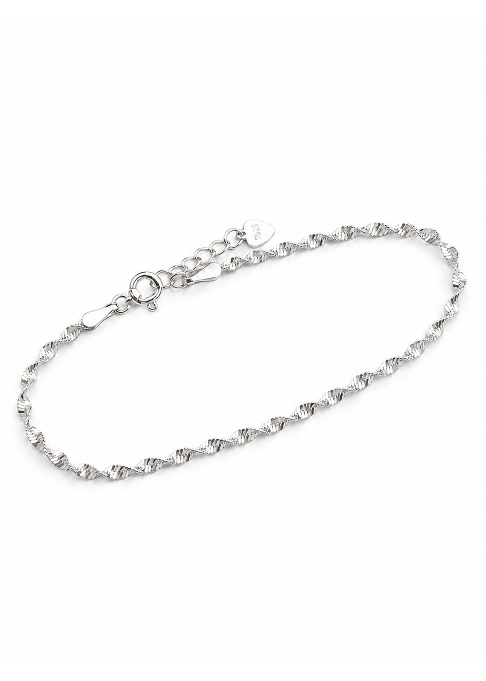Shimmer Twist Bracelet 925 실버 다이아몬드 컷 트위스트 팔찌 제품 이미지